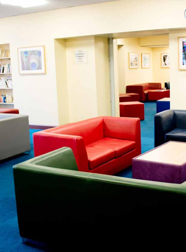 facilities, Higher Education resources and reference materials, WIFI access for use of students own devices Vast common room, with three zoned social spaces,