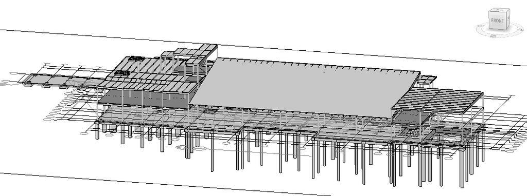 Figure 2: Revit structure model created as part of the faculty internship Learning Outcomes This BIM training is used directly in the construction classes at OU.