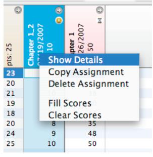 Copying Assignments If you teach multiple sections of the same course, and assignments are the same across sections, you can copy