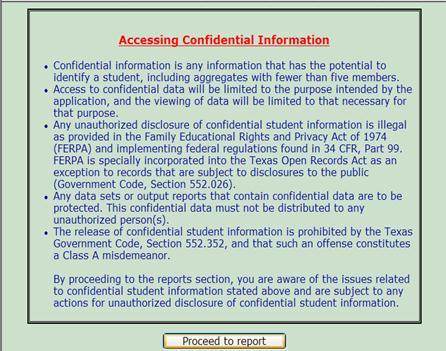 Confidential Information The Confidential Information screen will appear once per day.