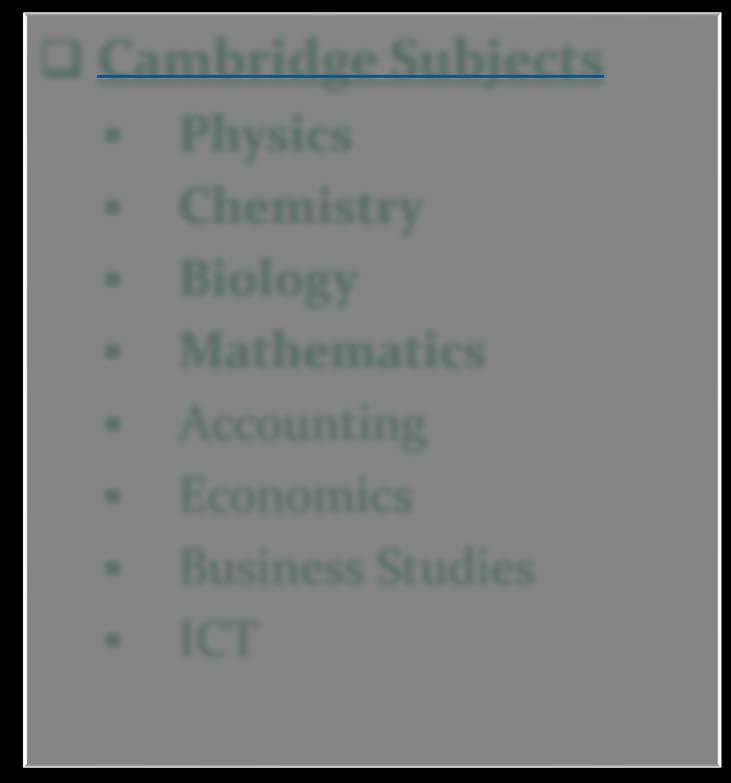 AS & A-Level AT A GLANCE Cambridge Subjects Physics Chemistry