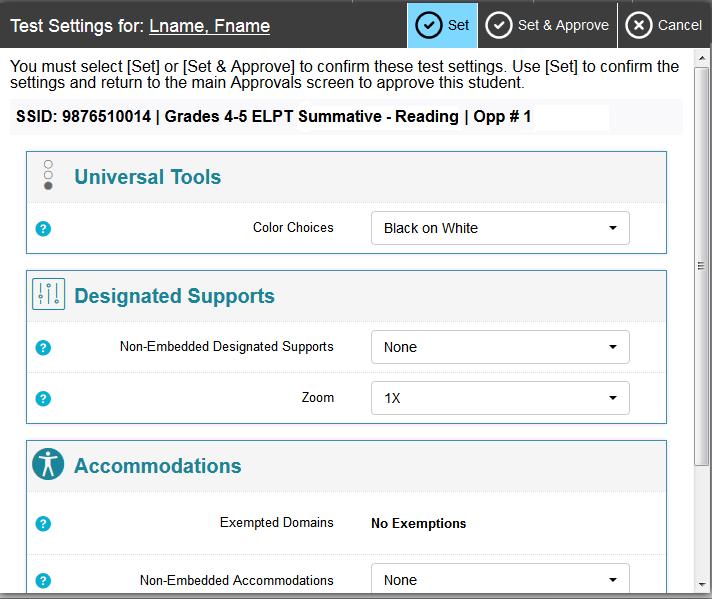 10. Students will need to be approved for testing. When students select tests, the Approvals box in the upper-right corner of the Test Administration site shows notifications.