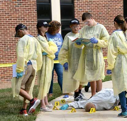 OBJECTIVE The SU Forensic Science Camp is a day camp designed to give middle school students entering 7th to 9th grade the opportunity to perform a variety of forensic investigations designed to