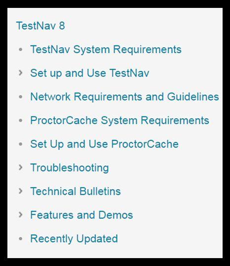 TestNav Online Support Technology Set Up The campus CTC is in charge of setting up labs. The campus CTC is in charge of testing computer labs before the date of testing.