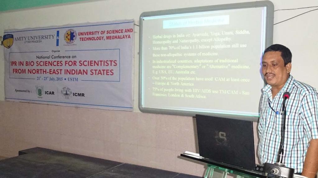 NC Talukdar, Director, IASST, DST delivering a plenary lecture Dr.
