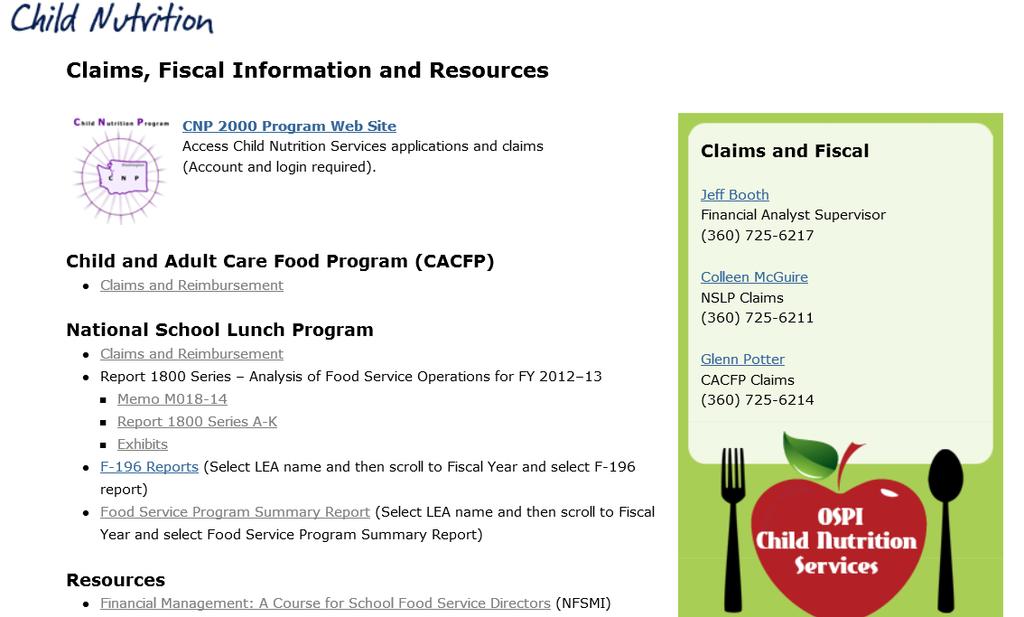 Maintenance of the nonprofit School Food Service Account Net cash resources may