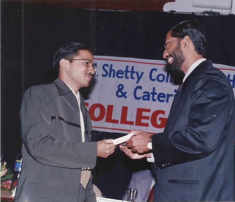 PreviousAwards: 2004, Prof.Navaneet D Deshpande is the recipient of Best Faculty Award at the hands of Mr.
