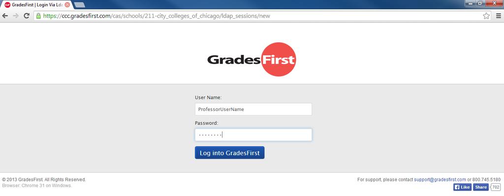 Faculty How to Login Professor User Name Same Username and Password as other CCC accounts 5. Type CCC Username and Password.