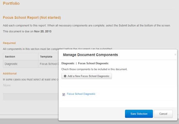 If no components have been started, select Add New. Any component with the check box marked will be added to your report.