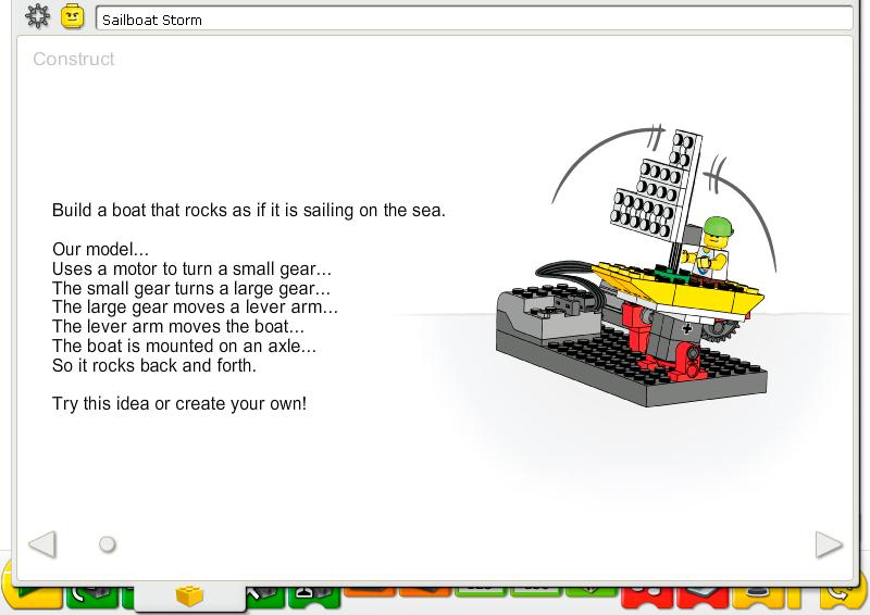 12. Sailboat Storm Teacher Notes Construct Build the model following step-by-step instructions or create your own sailboat. If you create your own, you may need to change the example program.
