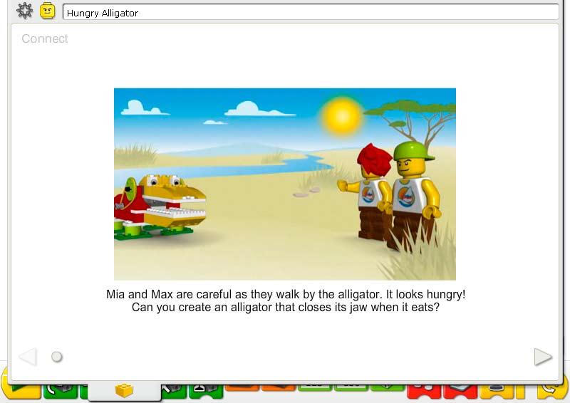 4. Hungry Alligator Teacher Notes Connect Review the Connect animation and discuss: What was the alligator doing when Mia and Max saw it? What happened as they stood near the alligator?