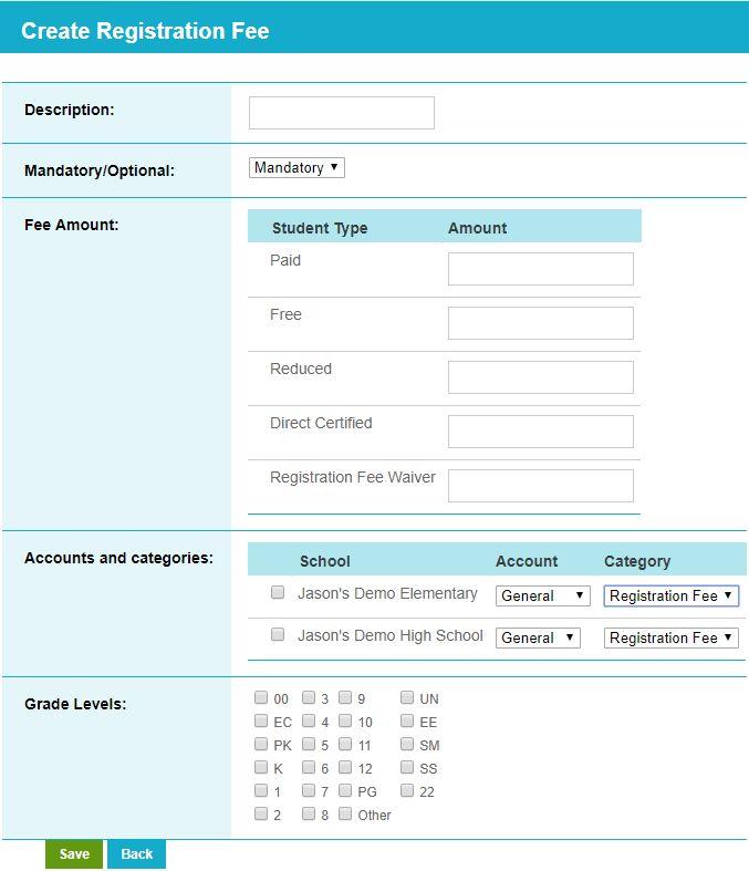 Student Registration Status - Admin Main > Online Registration > Student Registration Status
