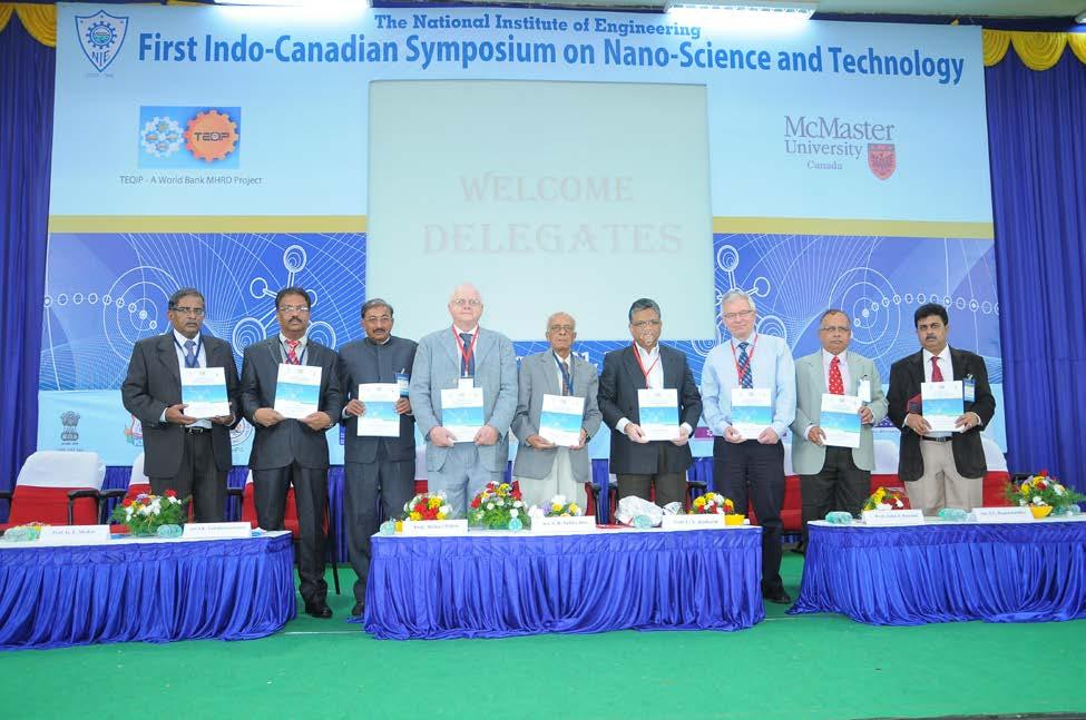 Indo -Canadian Symposium on Nano-Science and Technology The first Indo-Canadian Symposium on Nano-Science and Technology was jointly organized by NIE, Mysore and McMaster University, Canada on
