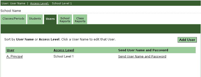 Users and Access - Adding a New User Adding a New User At the beginning of the school year, the principal should add his or her Reading Contact as the SL2 User for the school.