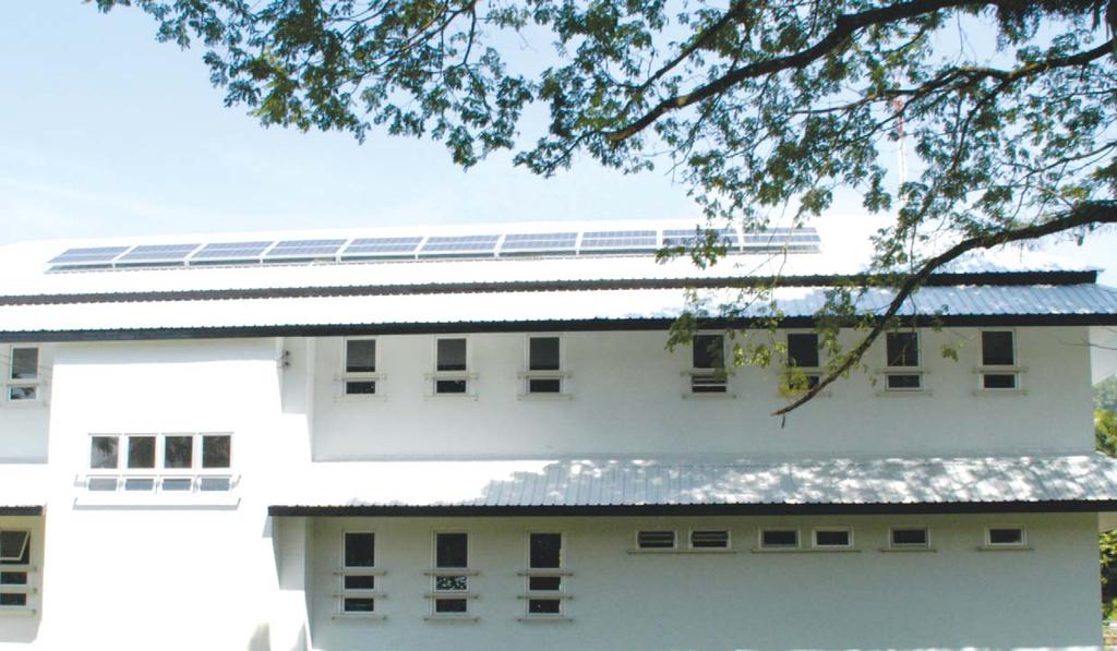 Facilities- Green and Clean Construction Energy efficient rooftop solar panels he Kamphuan Community Learning Center is a 500 square meter, two-story building located adjacent to the central market