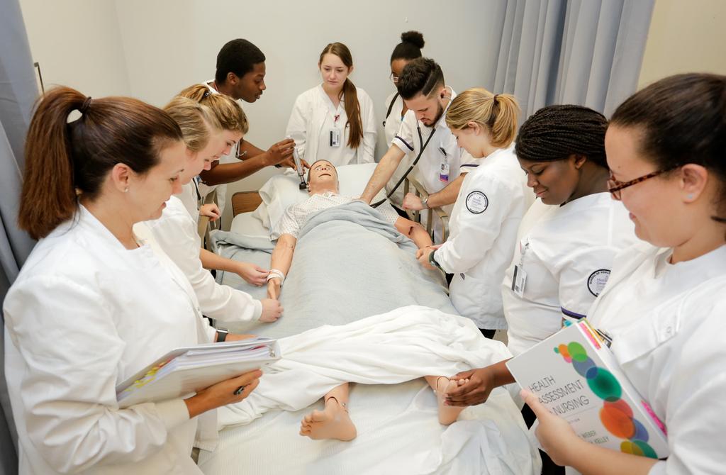 The School offers Associate degrees in nursing, occupational therapy assistant, and respiratory therapy and Bachelor of Science degrees in health services administration and nursing.