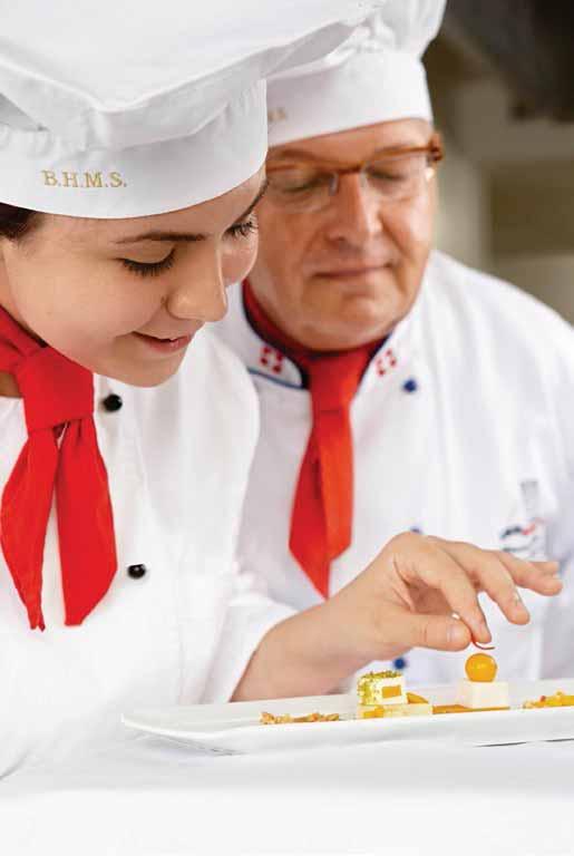 The culinary program is designed to enhance students contemporary skills in food preparation and presentation, a la carte cuisine, pastry and desserts and kitchen management through hands-on training