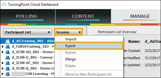 EXERCISE ELEVEN Share a Session File This option is for sharing session data with other