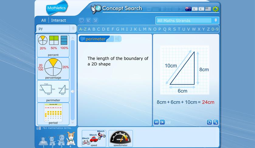 Mathletics Curriculum Content and Resources The Mathletics Dictionary incorporates mathematical terms through animated illustrations and interactive activities.