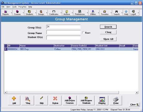 Viewing Group Information and click on Open Excel File Template.