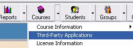 Third Party Applications The Third-Party Course Information window offers details about third-party software that may be