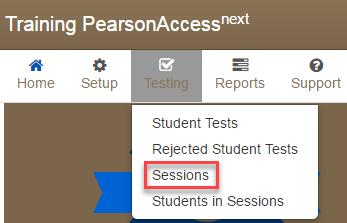 A PearsonAccess next Session is a group of students in PearsonAccess next who will be testing at the same time and place. (This is different from the actual test session.