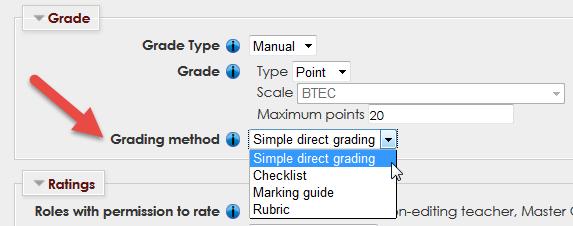Ratings allow you to set the grade Scale and Restrict ratings to items with dates in this range.