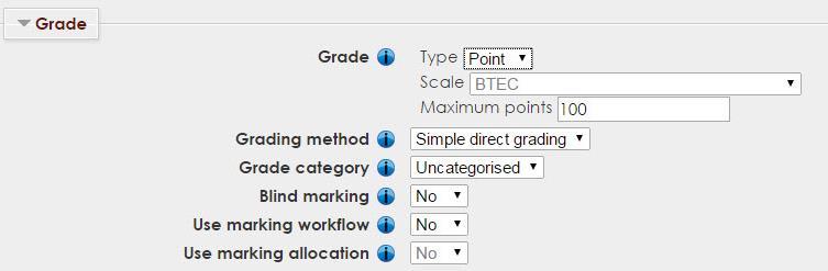 Default setting for Notify Students if enabled, the grading form for this assignment will automatically be set to notify students when their assignment has been graded.