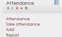 Once the settings have been saved, you will notice the Attendance block in your