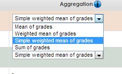 Aggregation Methods There are several options regarding how the grade book is calculated.