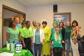 Our seniors dressed in many shades of Green for the  We