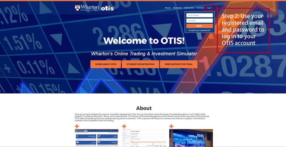 Login to OTIS and Start Trading What is OTIS? OTIS is The Wharton School's Online Trading and Investment Simulator.