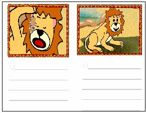 These are to be opened and printed with PrintShop Premier 5: Page 1.PDG, Page 2.PDG, Page 3.PDG, Page 4.PDG, Page 5.PDG, Page 6.PDG. This activity is intended for the most able pupils who can write the story in their own words.