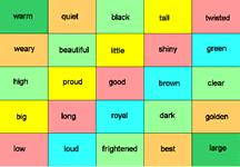 The children have to fill in the right adjective by fixing the words. Interactive Chart.PDS Words for Chart.PDS Print out these files with Print Shop Premier 5.