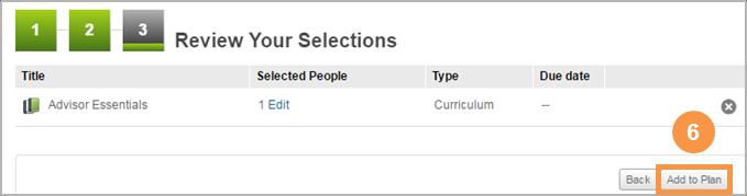 The participant(s) you selected will display in the Selected People column. Click Next to continue. 6.