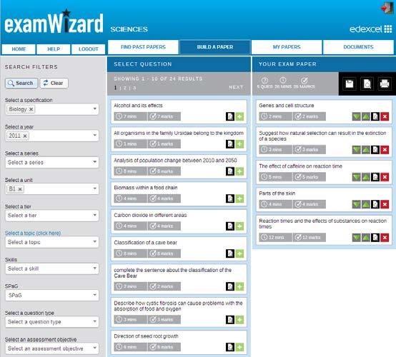 Tracking progress ExamWizard allows you to create your own tests online using FREE past paper questions.