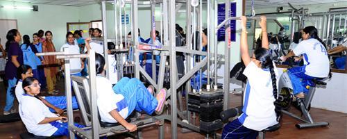The Vishnu Fitness Center is a stateof-the-art facility and is open to all SVECW students to provide quality health and fitness services to the entire student community in the campus.