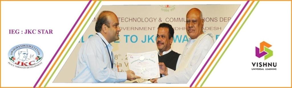Received Best JKC Award from our Honourable Chief Minister Sri K.