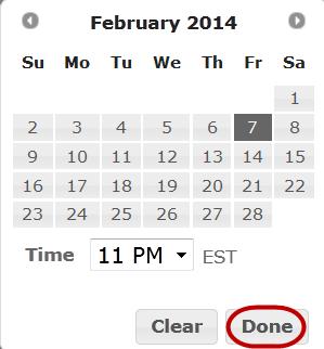 Due Select a date and time when students can begin working on the Activity or click Clear to clear existing date and time and