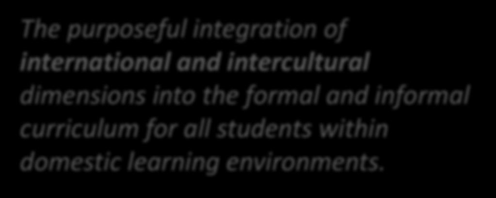 into the formal and informal curriculum for all students
