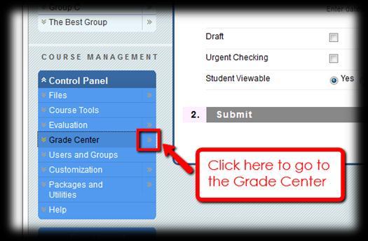 For SafeAssignments, Blogs, and Wikis you must attach your rubric through the Grade Center.