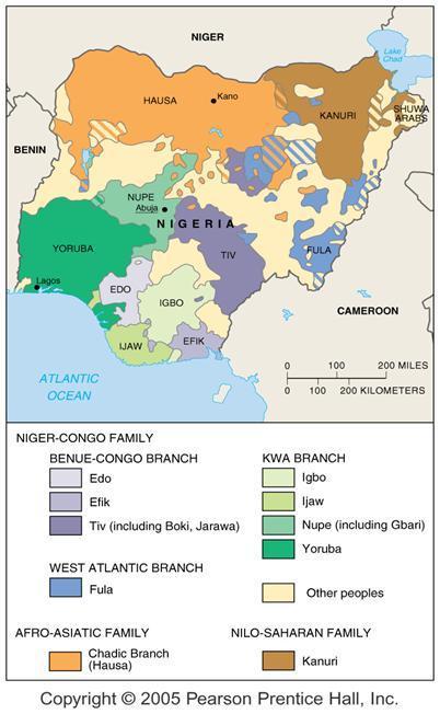 Language Complexity In Nigeria ethnic conflict between southern Ibos and western Yoruba led the government