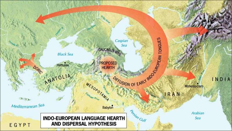 Dispersal Hypothesis Indo-European languages first moved from the hearth