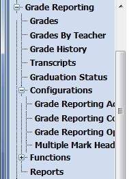 Headings and Descriptions, and Standards Based Valid Marks. Log into a school in Aeries.net to update the Secondary Grade Reporting options for that school.