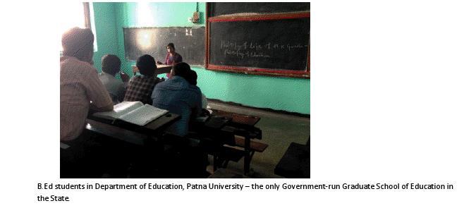 Recommendations Upgrade the Department of Education at the Patna University as an IASE.