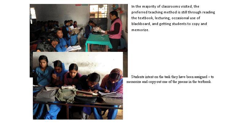 7.1.1. Sustained attempts to bring changes in school pedagogy: Bihar has had a rich history of innovative curricula, materials and pedagogical models right from the time of Bihar Education Project