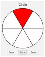 Grade 3 EOY (Question 17) Dividing a Circle You must know how to use the Fewer, More, and Reset buttons for this task. Then click to shade.