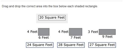 Grade 3 EOY (Question 19) 3 Drag and Drop Boxes You must know how
