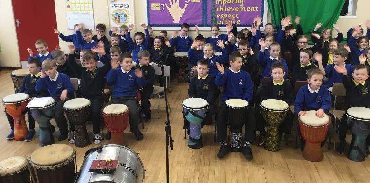 Ballylifford with a Drumming Performance.