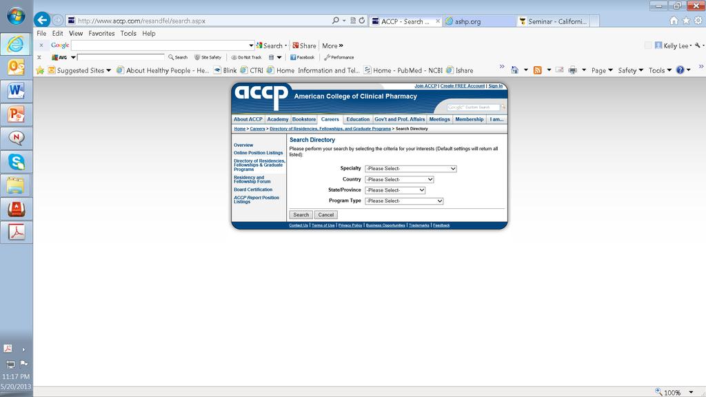 ACCP Residency Directory